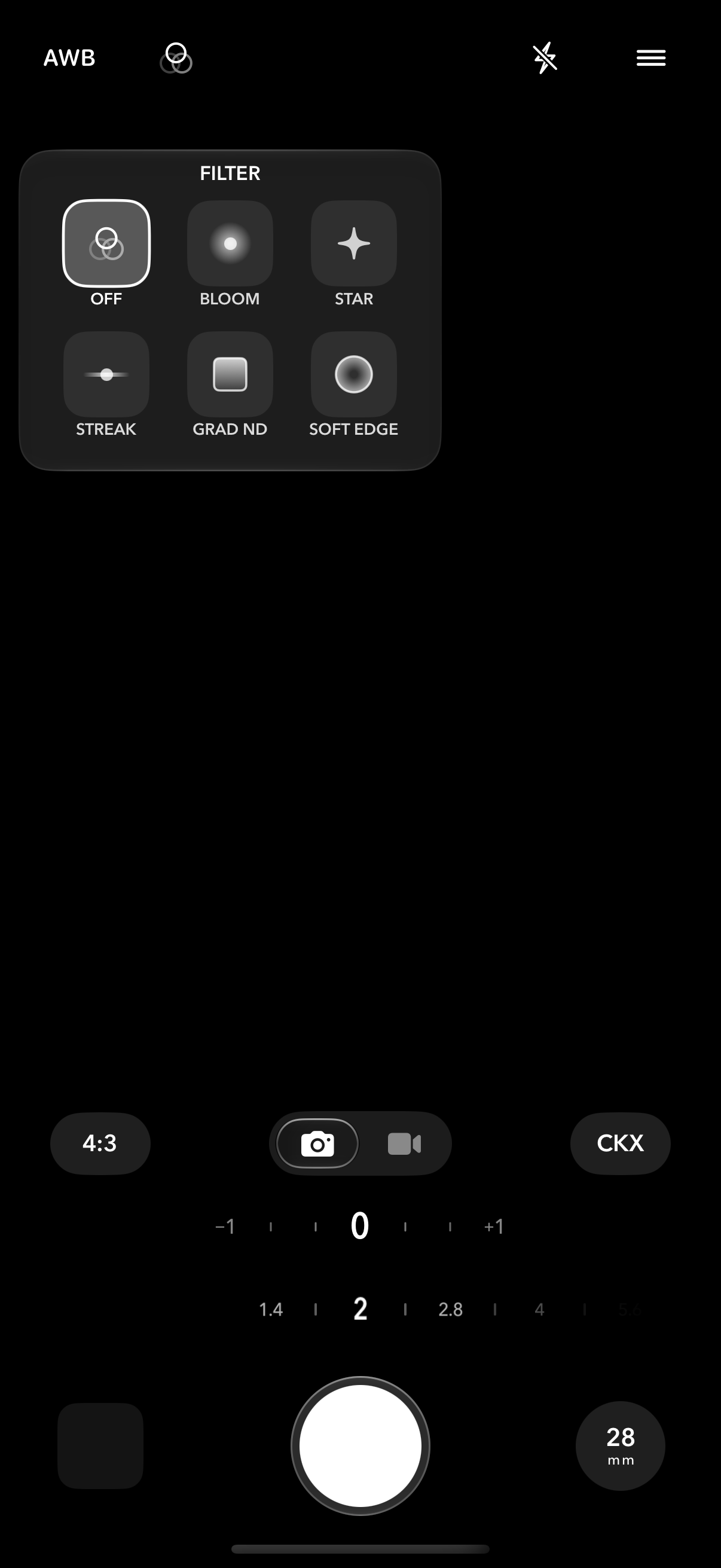 The Filter panel